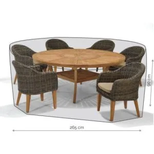 Lifestyle Garden Furniture Premium 6 Seat Round Dining Set Cover