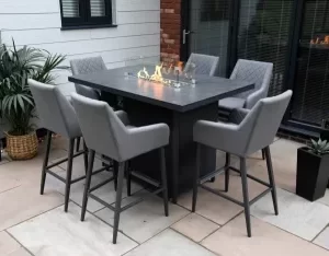 Supremo Mirfield Bar Fire Pit Table – 6 Seat