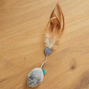 Zoon Nip-it Catnip Grey Mouse & Feather