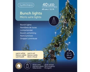Kaemingk Micro 40 LED Bunch – Steady Effect – Indoor – BO – Silver/Warm White