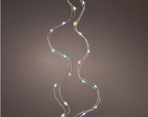 Kaemingk Micro 40 LED String Lights – Steady Effect – Indoor – BO – Silver / Multi Coloured