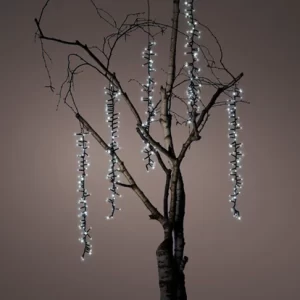 Kaemingk LED Durawise Tree Cascade – Compact – 8 function twinkle effect – BO – Outdoor – Cool White