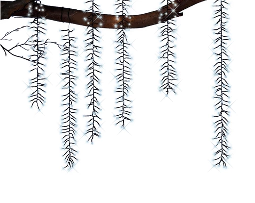 Kaemingk Led Tree Cascade Cluster Lights Snowfall Effect – 480L – Cool White