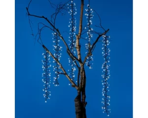Kaemingk LED Tree Cascade Cluster Lights Snowfall Effect – 480L – Cool White