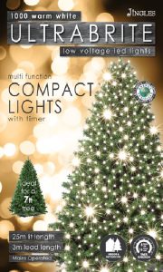 Jingles Ultra Bright Compact Lights – Warm White – 1000 Light Set