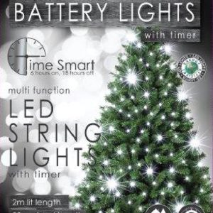 Jingles Timesmart Battery Operated Lights – Cool White – 20 Light Set