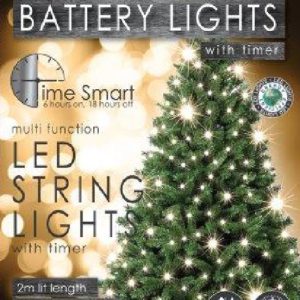 Jingles Timesmart Battery Operated Lights – Warm White – 20 Light Set