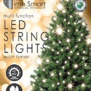 Jingles Timesmart Battery Operated Lights – Warm White – 120 Light Set