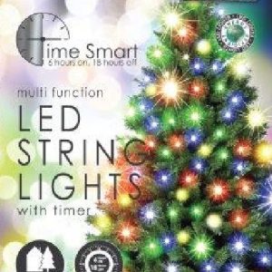 Jingles Timesmart Battery Operated Lights – Multi Coloured – 240 Light Set