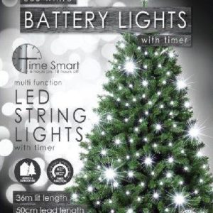 Jingles Timesmart Battery Operated Lights – Cool White – 360 Light Set