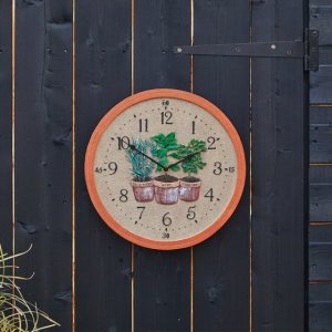 Outside In – Herbs Wall Clock – 12″