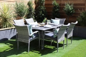 Supremo Iris 6 Seat Rectangular Dining Set