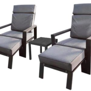 Supremo Melbury Dual Recliner Set – Charcoal