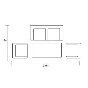 Hartman Eden 2 Seat Lounge Set – Moss