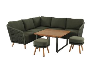 Hartman Eden Square Casual Dining Set – Moss