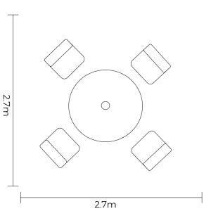 Hartman Eton 4 Seat Round Set