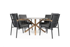 Supremo Polperro 4 Seat Round Dining Set