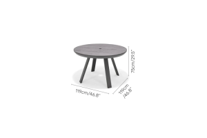Lifestyle Garden Urbanite 4 Seat Round Dining Set