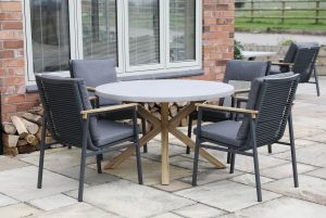 Supremo Polperro 4 Seat Round Dining Set