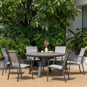 Lifestyle Garden Urbanite 6 Seat Round Dining Set