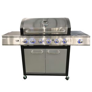 Rhyno Deluxe 6 Burner BBQ – With Side Burner