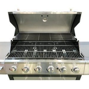Rhyno Deluxe 6 Burner BBQ – With Side Burner