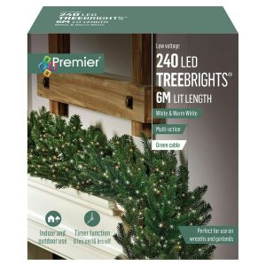 Premier 240 Multi Action LED Treebrights Lights – White/Warm White
