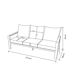 Hartman Sonas 3 Seat Lounge Set