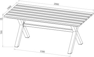 Hartman Arley 6 Seat Rectangular Dining Set