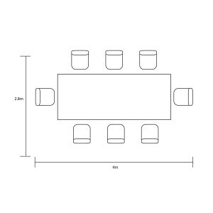 Hartman Arley 8 Seat Rectangular Dining Set