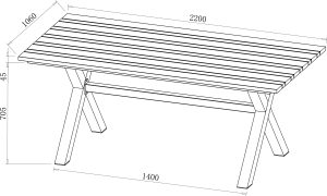 Hartman Arley 8 Seat Rectangular Dining Set