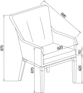 Hartman Arley 6 Seat Rectangular Dining Set