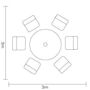Hartman Buxton 6 Seat Round Dining Set