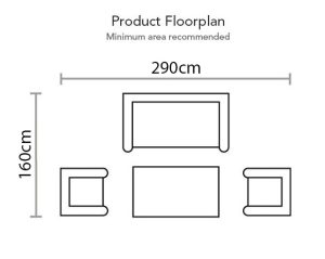 Supremo Crosby Lounge Set with Fire Pit Table