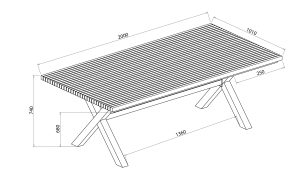 Hartman Eden 6 Seat Rectangular Set – Moss