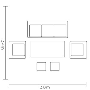 Hartman Eton 3 Seat Sofa Lounge Set