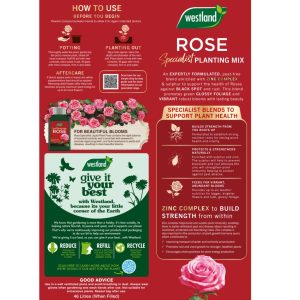Westland Rose Planting and Potting Mix Peat Free – 46L