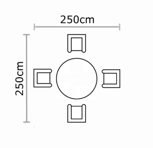 Bramblecrest RHS Wisley Round Bar Table with 4 Bar Stools – Mocha