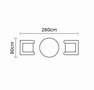 Bramblecrest RHS Wisley Round Bistro Set – Mocha