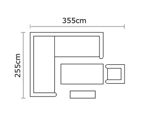 Bramblecrest RHS Wisley L-Shape Sofa Set with Adjustable Height Table – Mocha