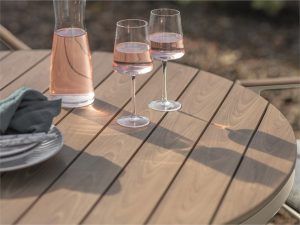 Bramblecrest RHS Wisley 4 Seat Round Dining Set – Mocha