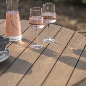 Bramblecrest RHS Wisley 4 Seat Round Dining Set – Mocha