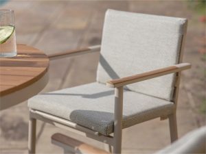 Bramblecrest RHS Wisley Round Bar Table with 4 Bar Stools – Mocha