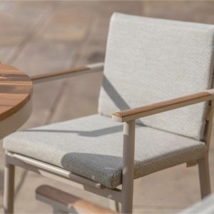 Bramblecrest RHS Wisley Round Bar Table with 4 Bar Stools – Mocha