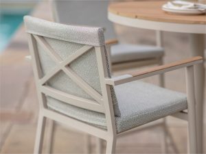 Bramblecrest RHS Wisley Round Bar Table with 4 Bar Stools – Mocha