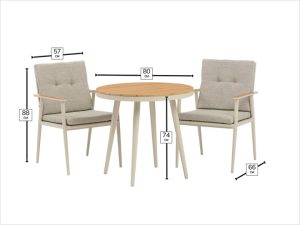 Bramblecrest RHS Wisley Round Bistro Set – Mocha