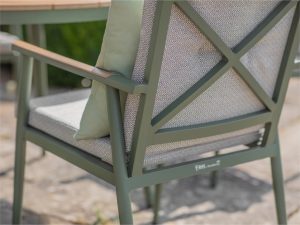 Bramblecrest RHS Wisley 4 Seat Round Dining Set – Sage