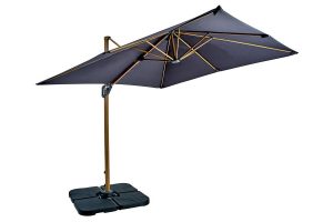 Aegean Square Cantilever Parasol 2.5m – Dark Grey