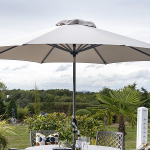 Hartman Traditional Round Parasol 3m – Crimini/Moon Hartman Traditional Round Parasol 3m – Crimini/Moon