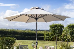 Hartman Traditional Round Parasol 2.5m – Crimini/Moon